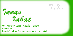 tamas kabat business card