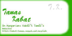tamas kabat business card
